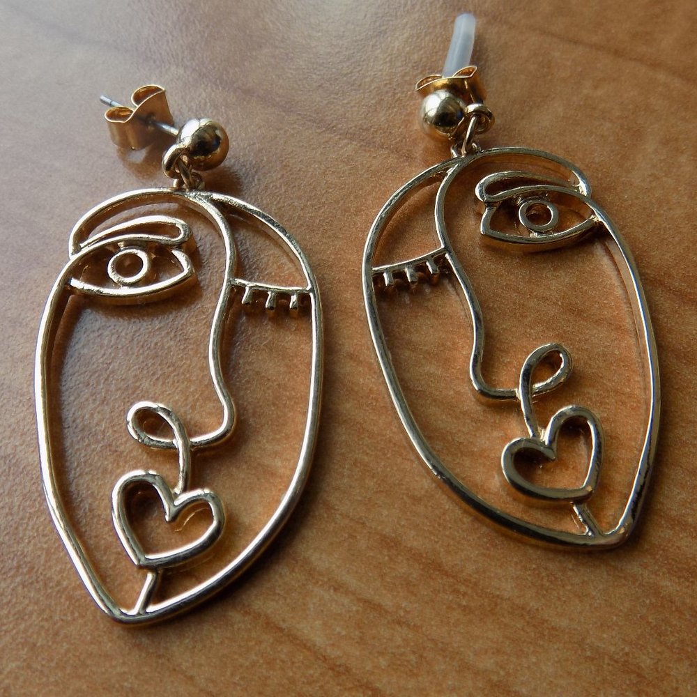 H&M Abstract Face Earrings